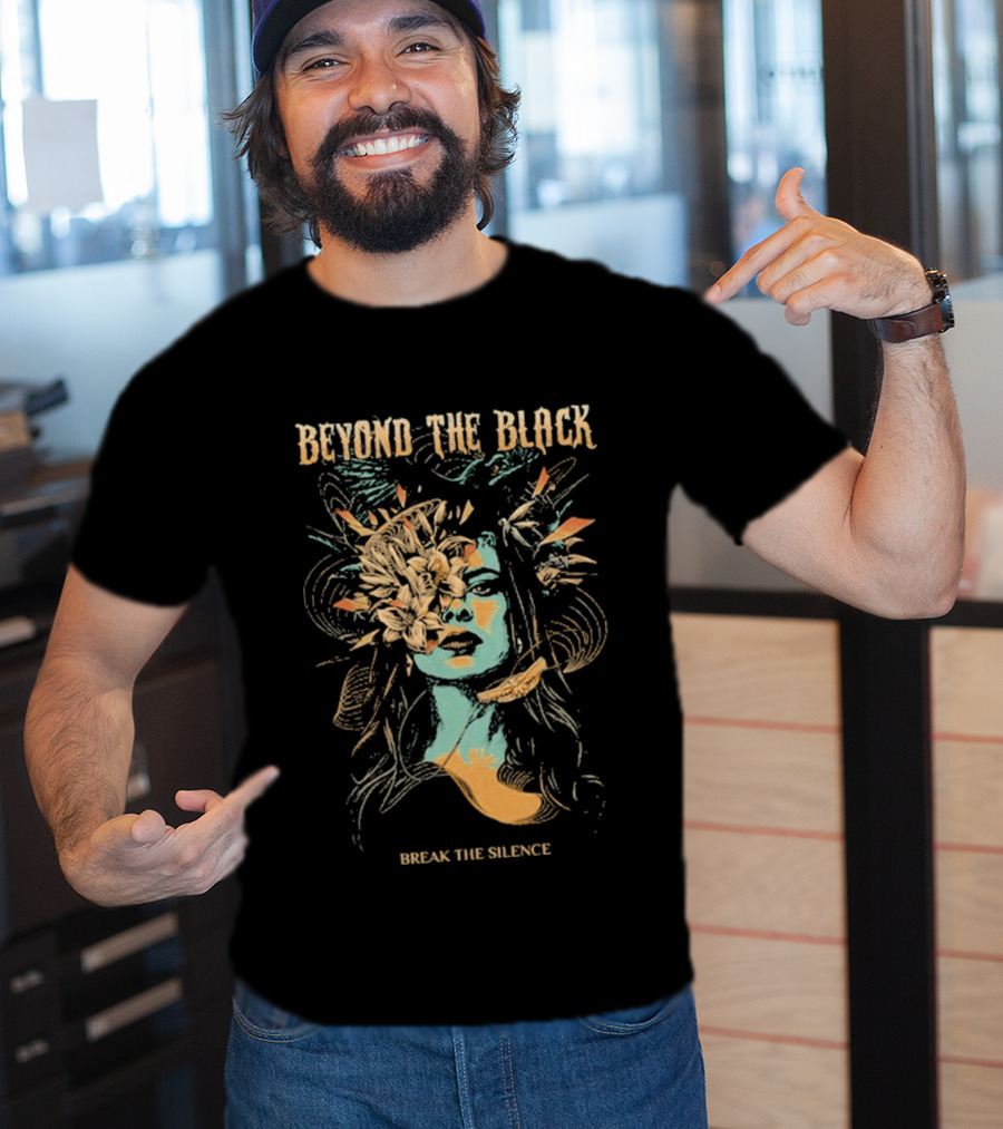 Beyond The Black Break The Silence Head Exploding Floral T-Shirt