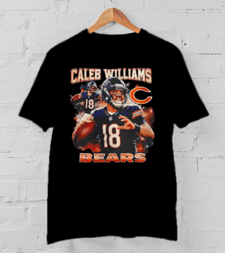 Caleb Williams #18 Chicago Bears Quarterback Football Fan Gear T-Shirt