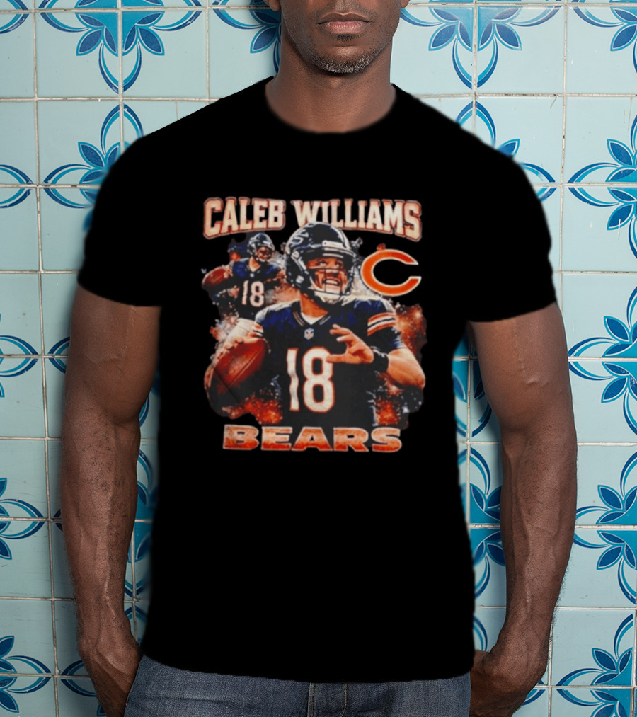 Caleb Williams #18 Chicago Bears Quarterback Football Fan Gear T-Shirt