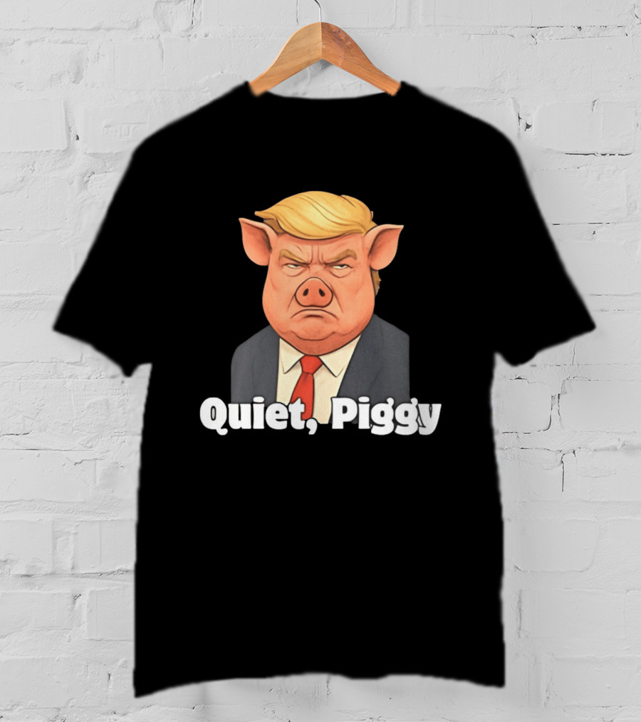 Quiet Piggy Suit Protest T-Shirt