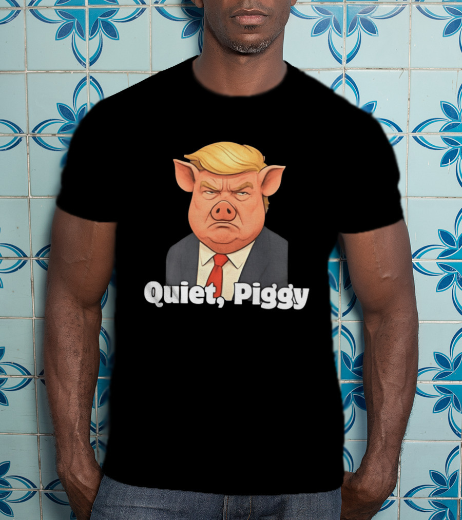 Quiet Piggy Suit Protest T-Shirt