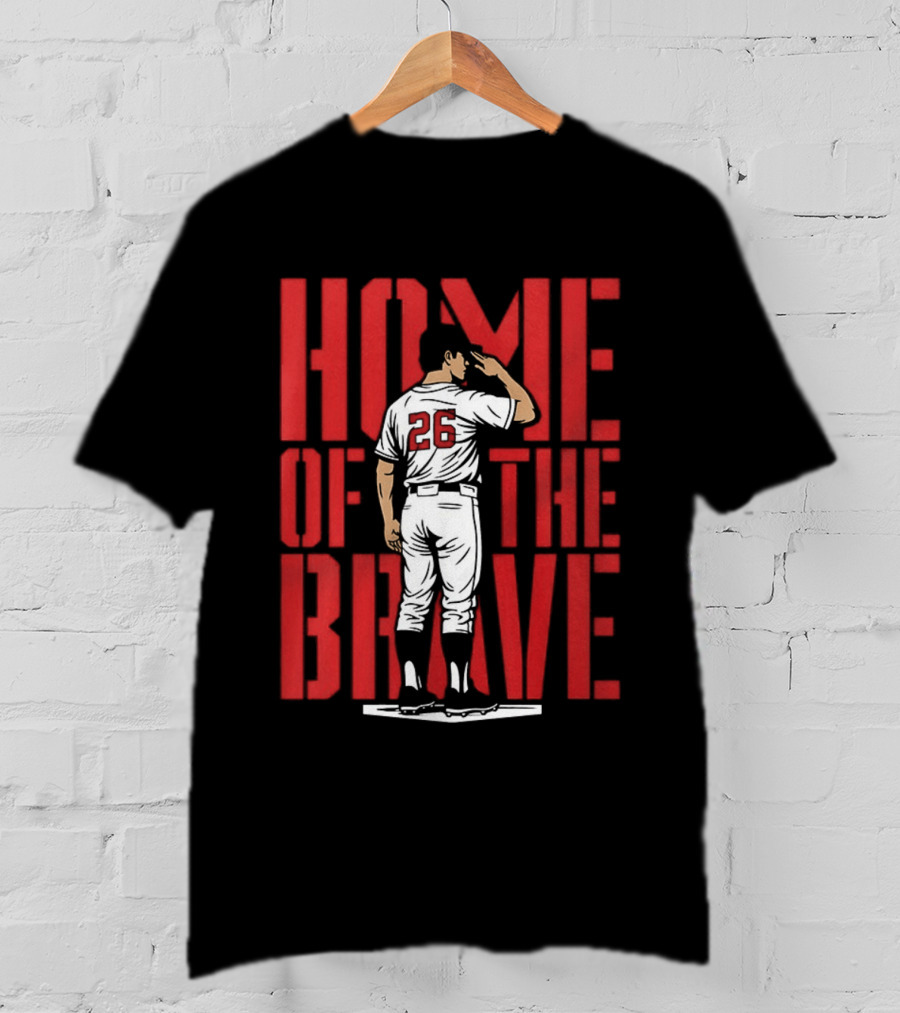 Raisel Iglesias 26 Home Of The Brave Baseball T-Shirt