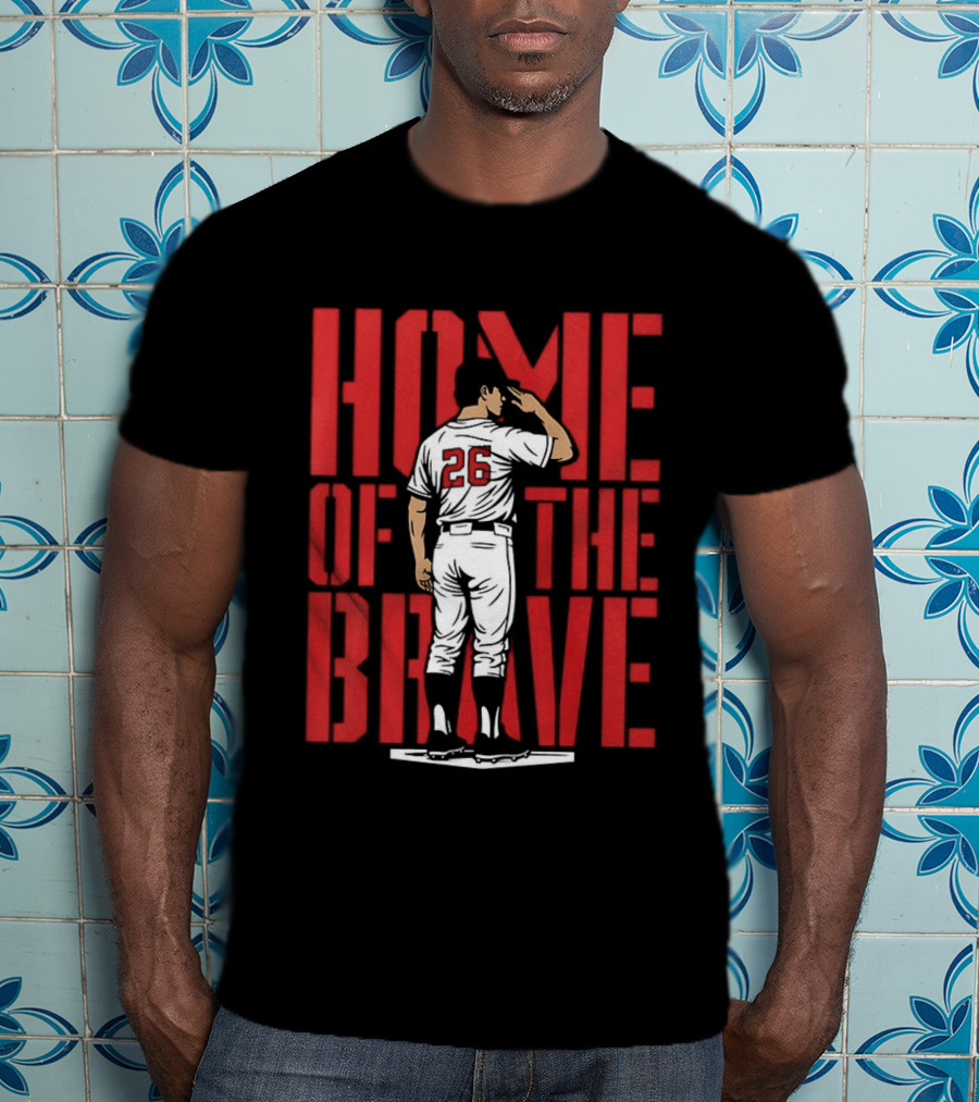Raisel Iglesias 26 Home Of The Brave Baseball T-Shirt
