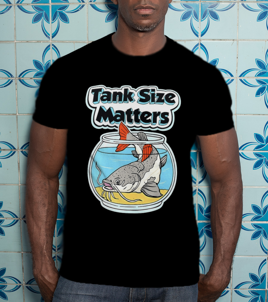 Tank Size Matters Redtail Catfish In Aquarium T-Shirt