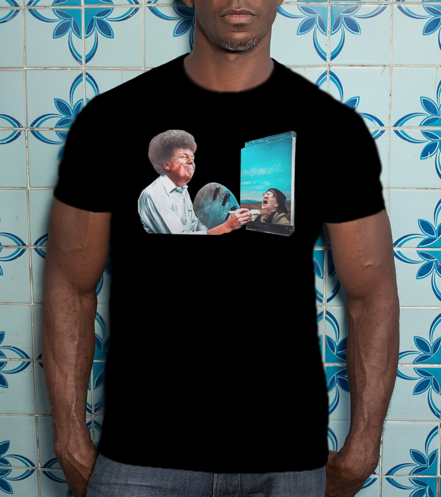 Donald Trump Bob Ross Painting Parody Humor Political T-Shirt