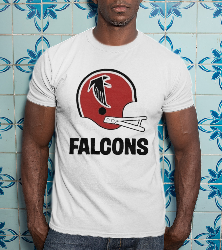 Atlanta Falcons Big Helmet Red Falcon T-Shirt
