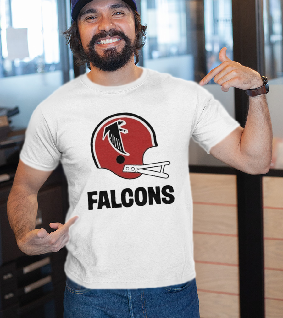 Atlanta Falcons Big Helmet Red Falcon T-Shirt