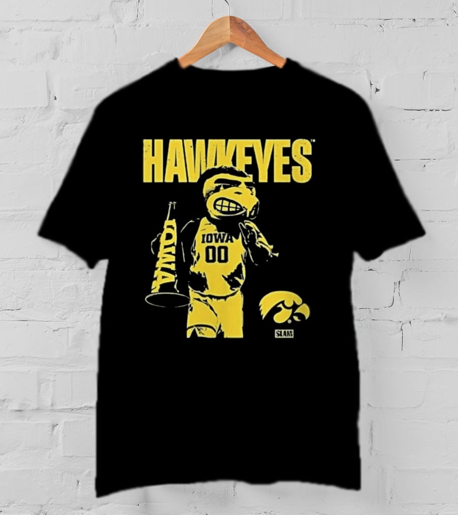 Iowa Hawkeyes Herky The Hawk 00 Slam Basketball T-Shirt