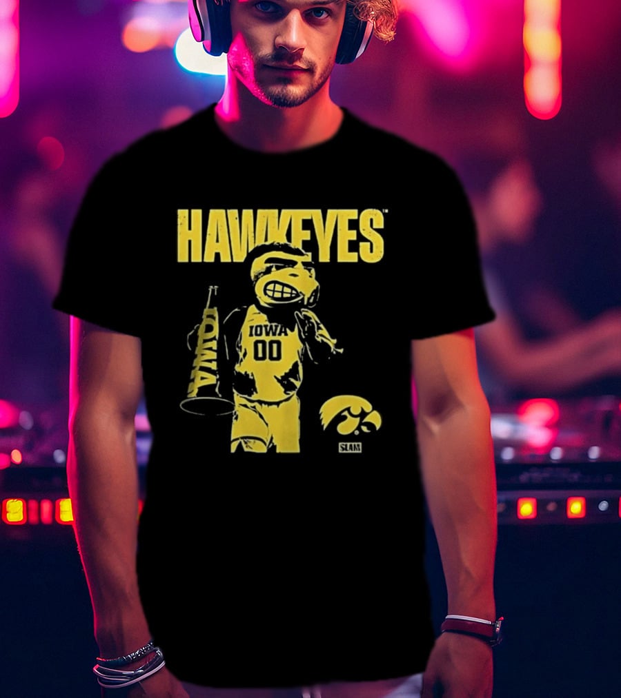 Iowa Hawkeyes Herky The Hawk 00 Slam Basketball T-Shirt