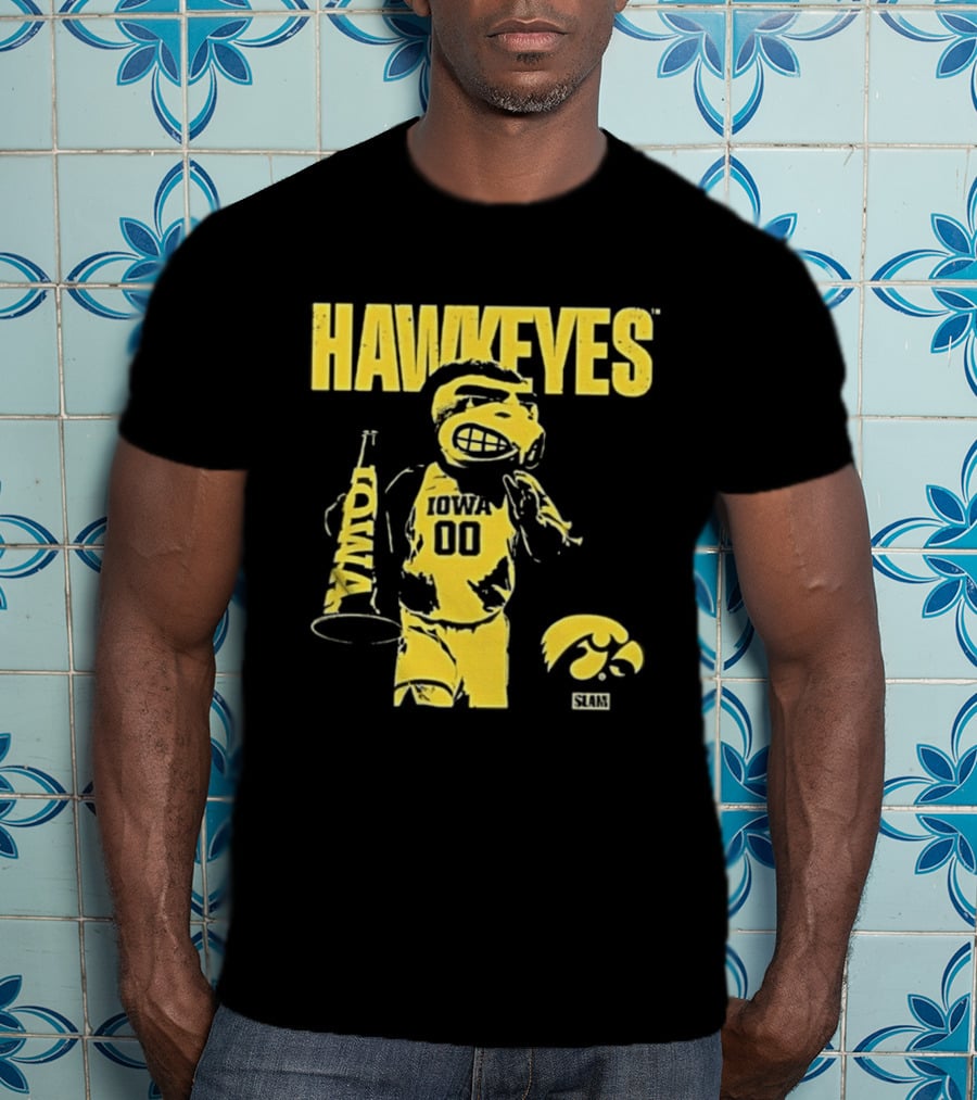 Iowa Hawkeyes Herky The Hawk 00 Slam Basketball T-Shirt