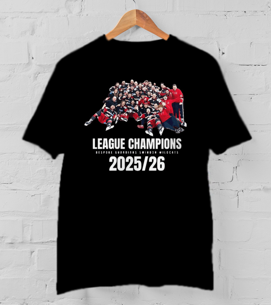 League Champions 2025 2026 Bespoke Guardians Swindon Wildcats T-Shirt