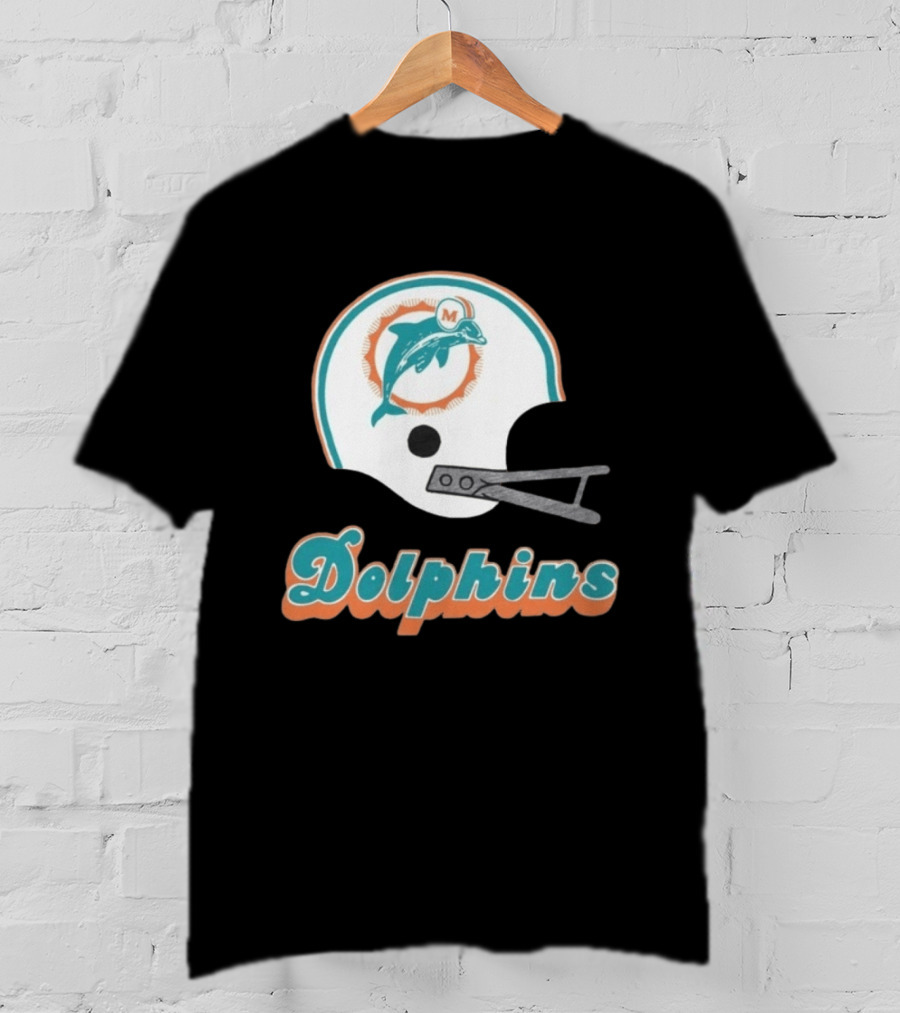 Miami Dolphins Vintage Helmet Dolphins T-Shirt