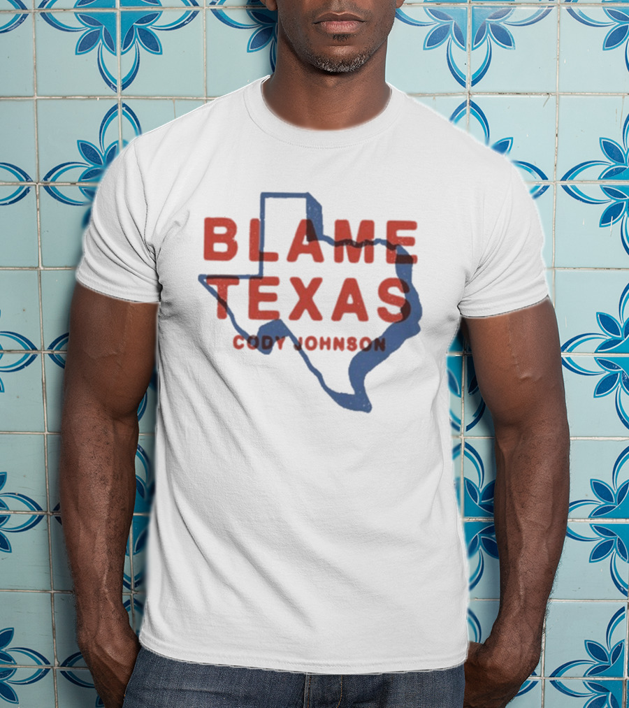 Cody Johnson Blame Texas Map Outline Event T-Shirt
