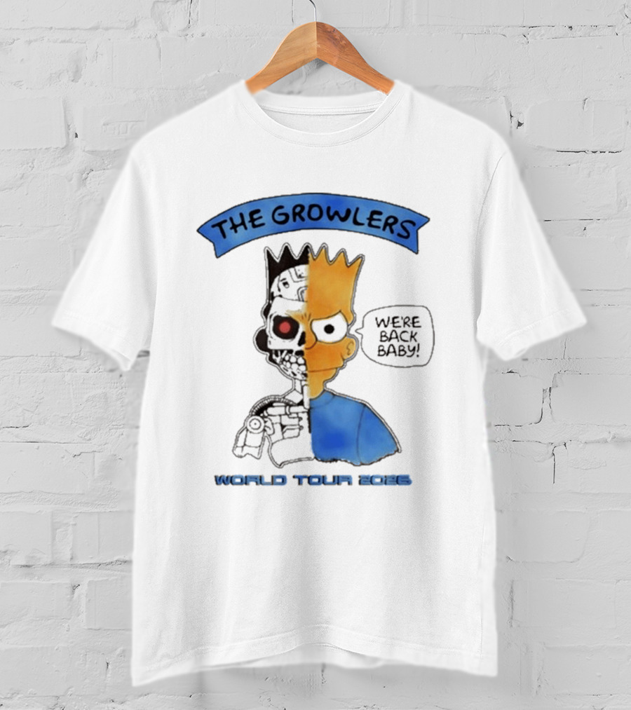 The Growlers We're Back Baby World Tour 2026 Bart Robot T-Shirt