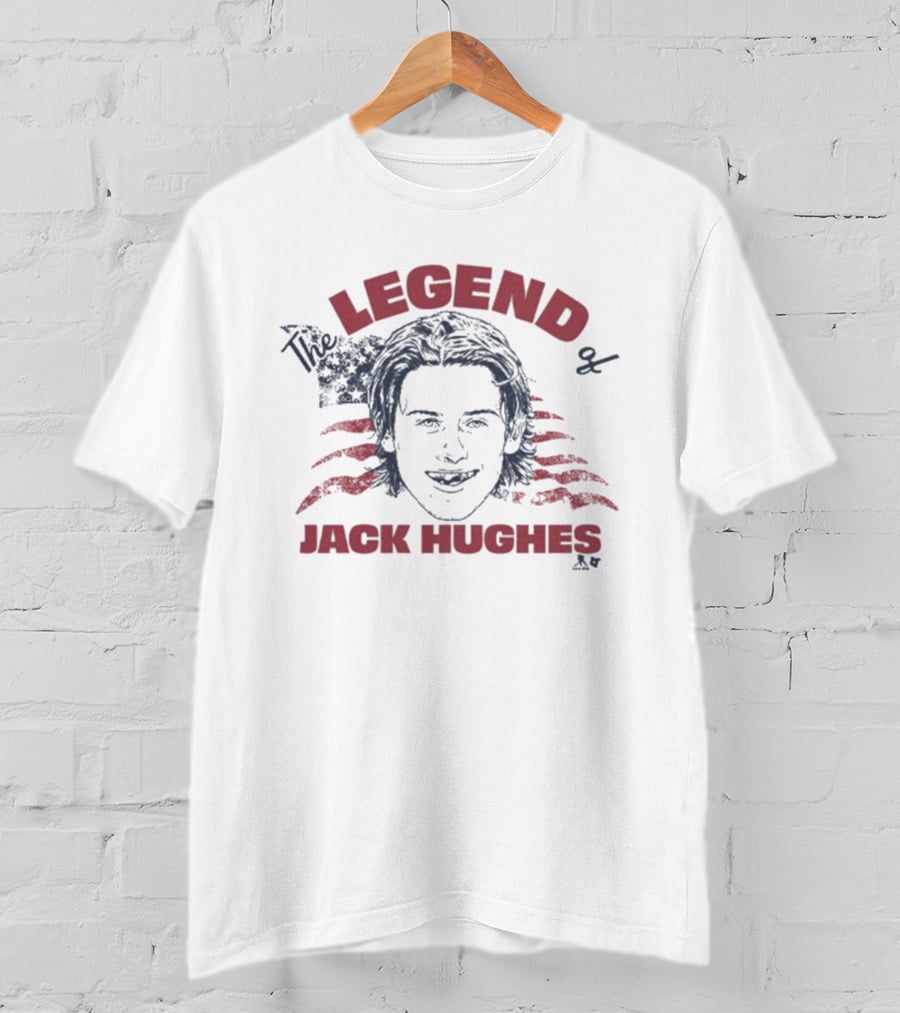 The Legend Of Jack Hughes American Flag T-Shirt