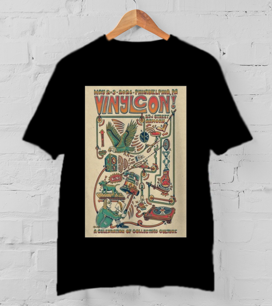 VINYLCON! Philadelphia PA 2026 23rd Street Armory Collecting Culture Celebration T-Shirt