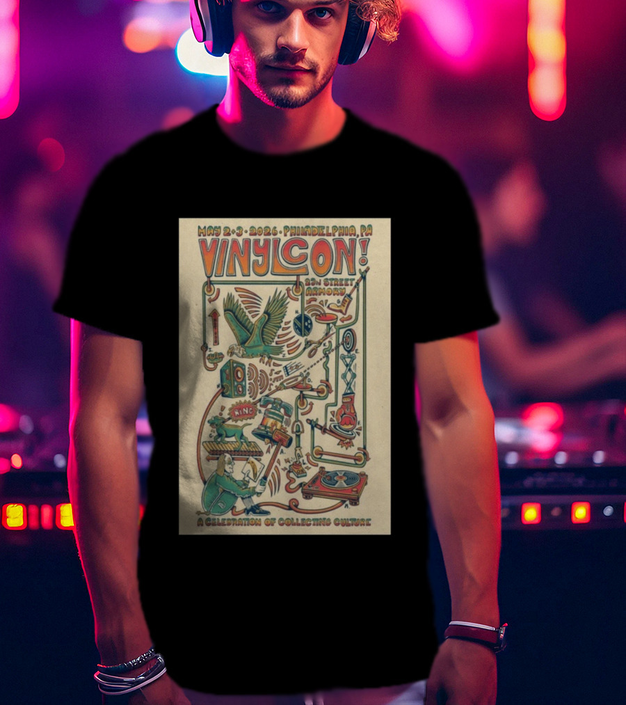 VINYLCON! Philadelphia PA 2026 23rd Street Armory Collecting Culture Celebration T-Shirt