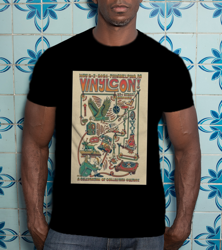VINYLCON! Philadelphia PA 2026 23rd Street Armory Collecting Culture Celebration T-Shirt