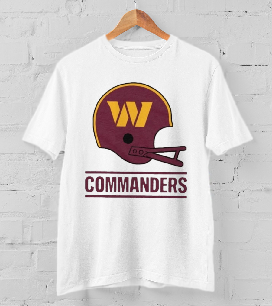 Washington Commanders Big W Helmet Football Team Fan Gear T-Shirt