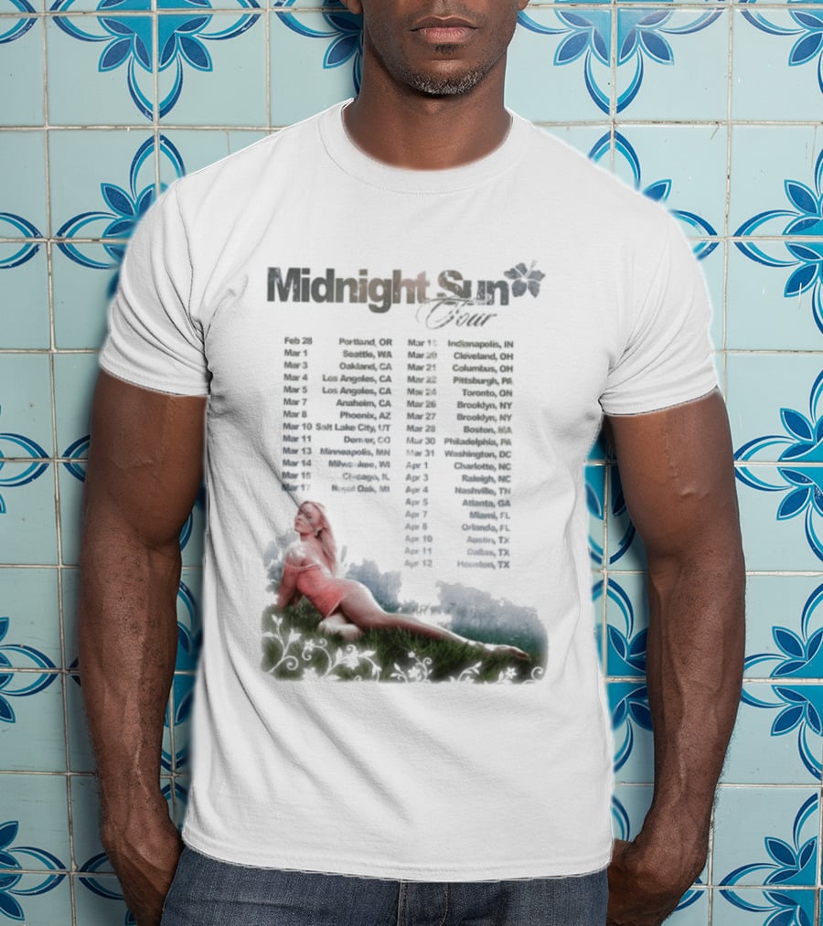 Midnight Sun Tour 2026 Zara Larsson Concert Locations T-Shirt
