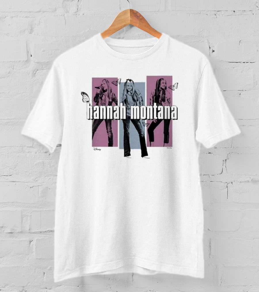Disney Hannah Montana Miley Cyrus Butterfly Fashion Pop T-Shirt