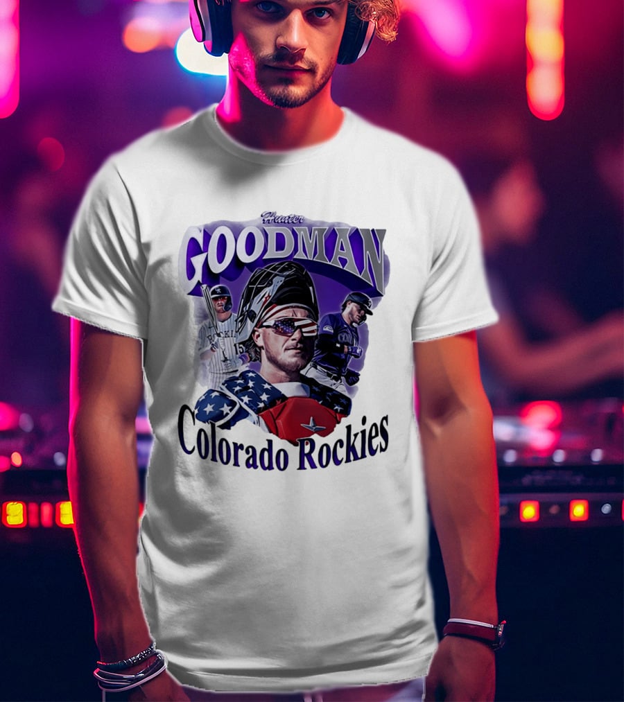Hunter Goodman Colorado Rockies Catcher And Player Patriots 2026 T-Shirt