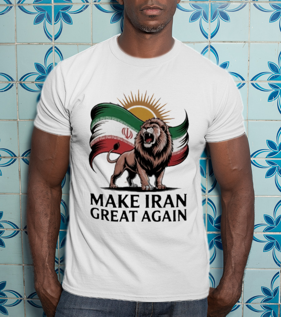 Make Iran Great Again Persian Lion Flag Sun T-Shirt