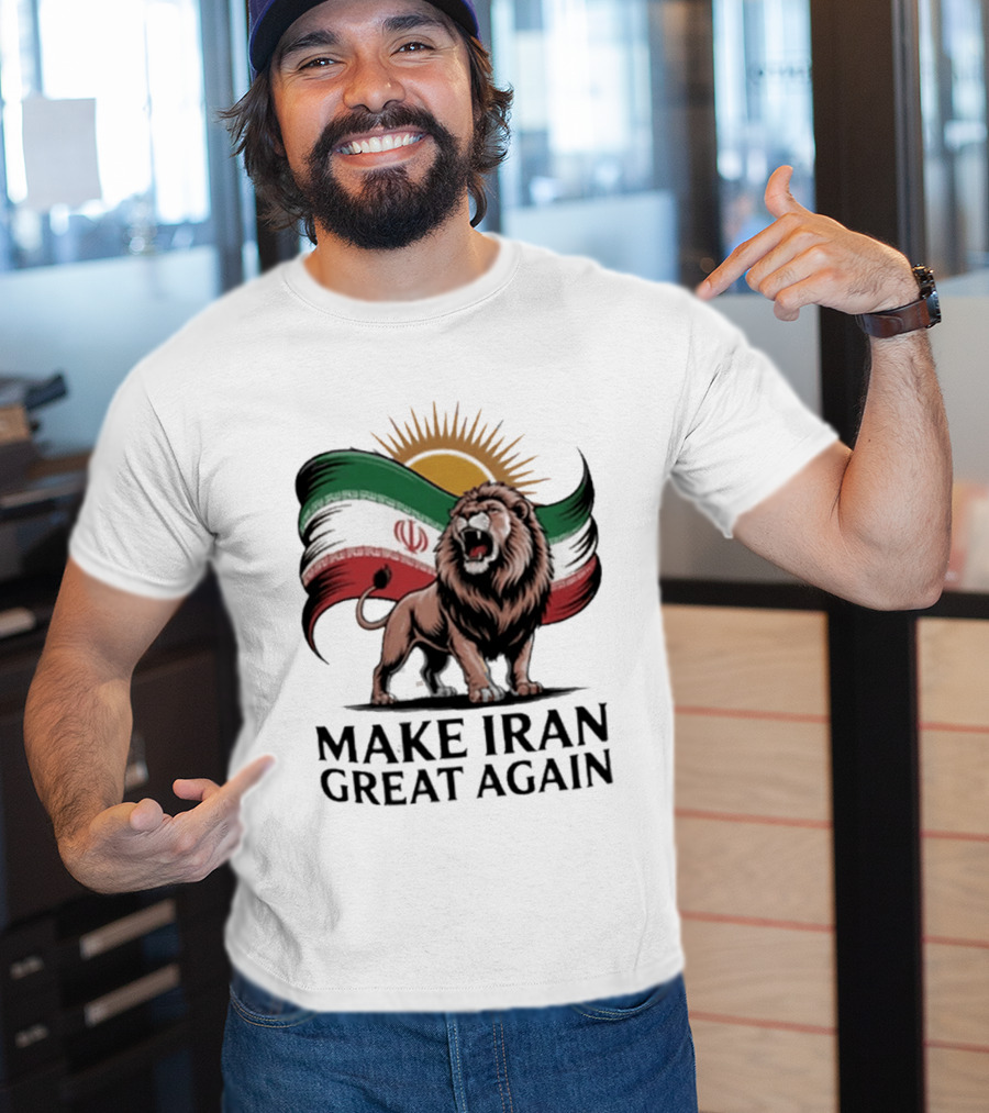 Make Iran Great Again Persian Lion Flag Sun T-Shirt
