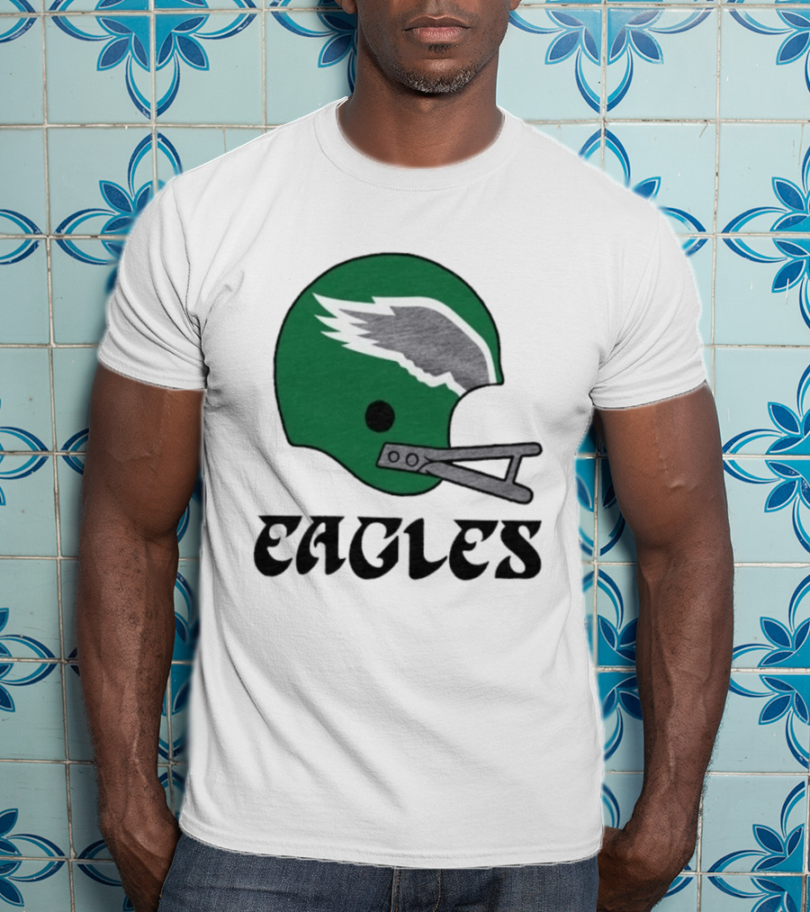 Philadelphia Eagles Helmet Green Wing T-Shirt