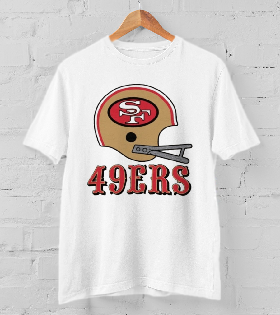 San Francisco 49ers SF Football Helmet 49ers T-Shirt