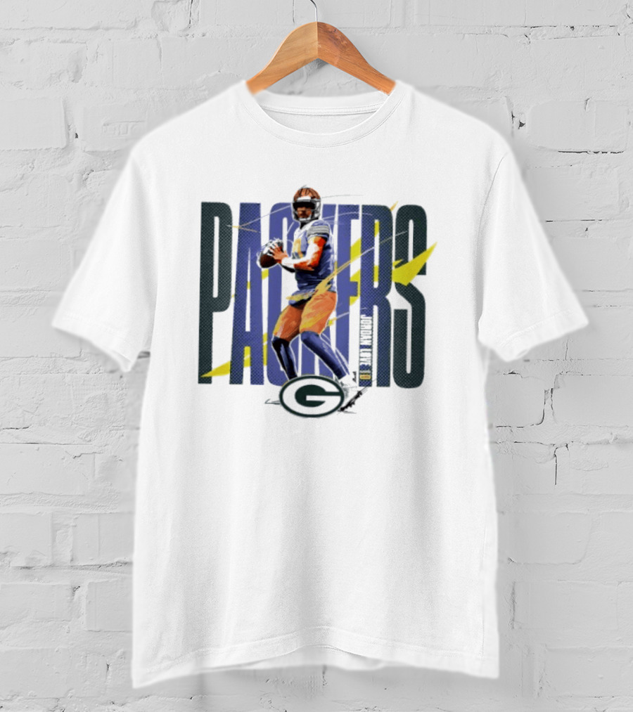 Packers Jordan Love Number 10 Green Bay Packers Player T-Shirt
