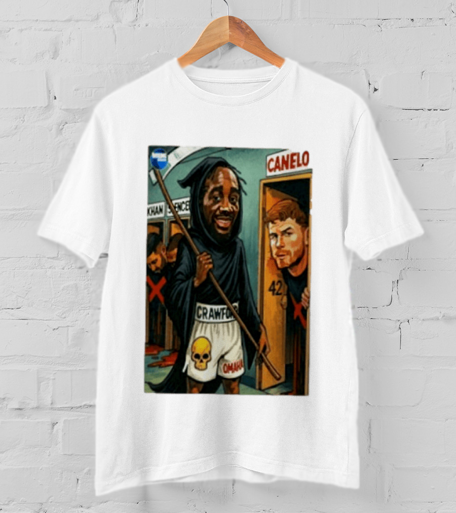 Crawford Grim Reaper Omaha With Canelo Álvarez And Khan Spence T-Shirt