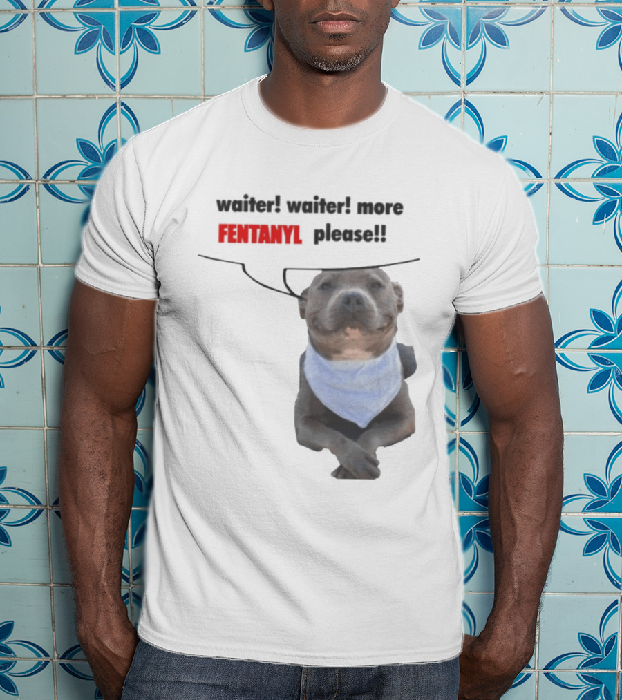 Waiter Waiter More Fentanyl Meme Dog Funny Please T-Shirt
