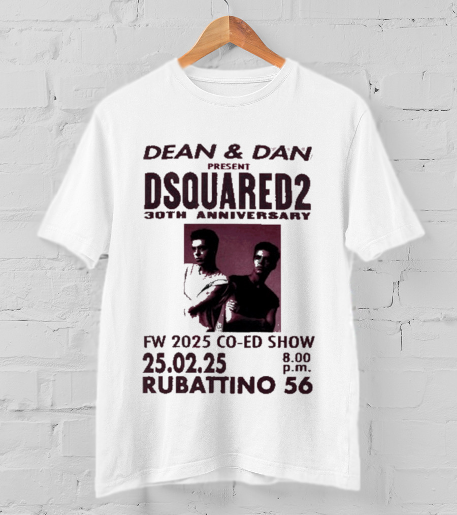 Dean & Dan Present Dsquared2 30th Anniversary FW 2025 Co Ed Show Rubattino 56 25.02.25 8 P.m. T-Shirt