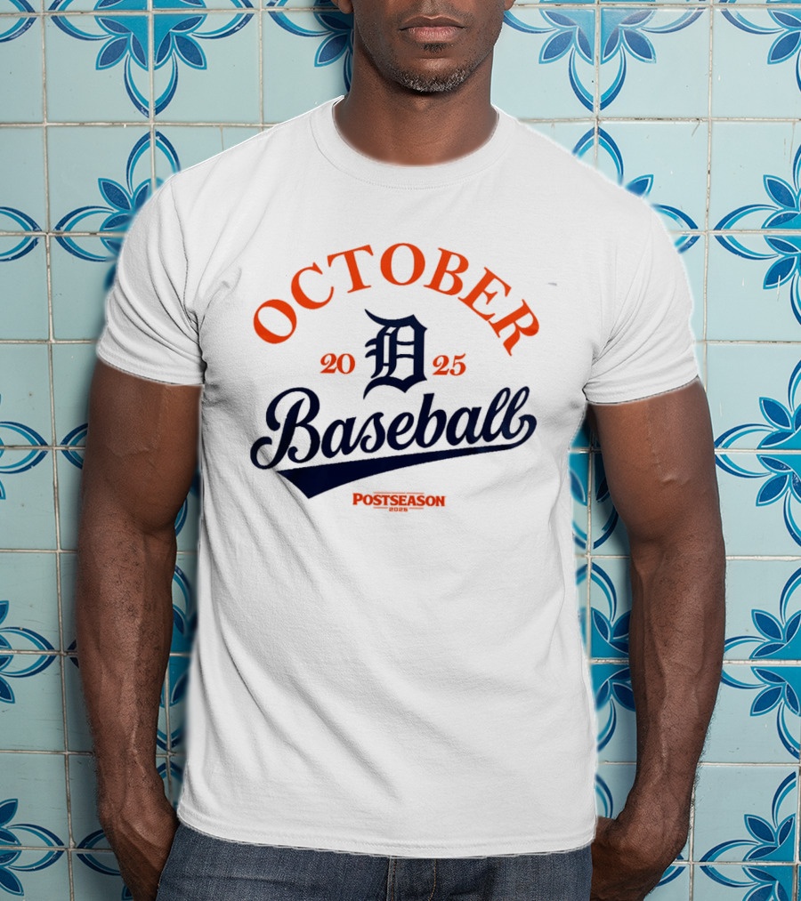 Detroit Tigers October Baseball Postseason 2025 T-Shirt