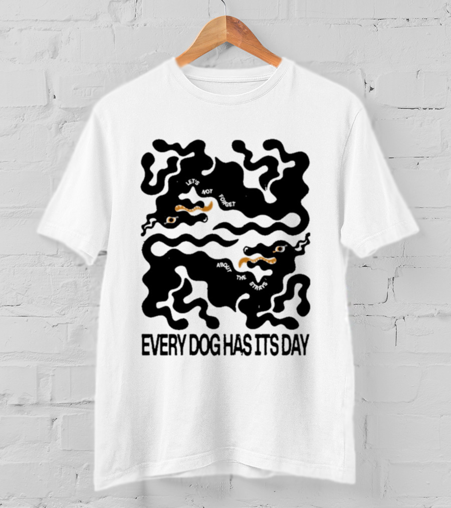 KBAR X UN IK Every Dog Has Its Day Black Abstract Dog T-Shirt