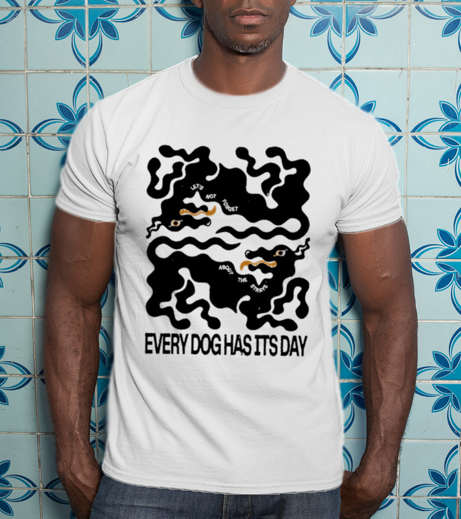 KBAR X UN IK Every Dog Has Its Day Black Abstract Dog T-Shirt