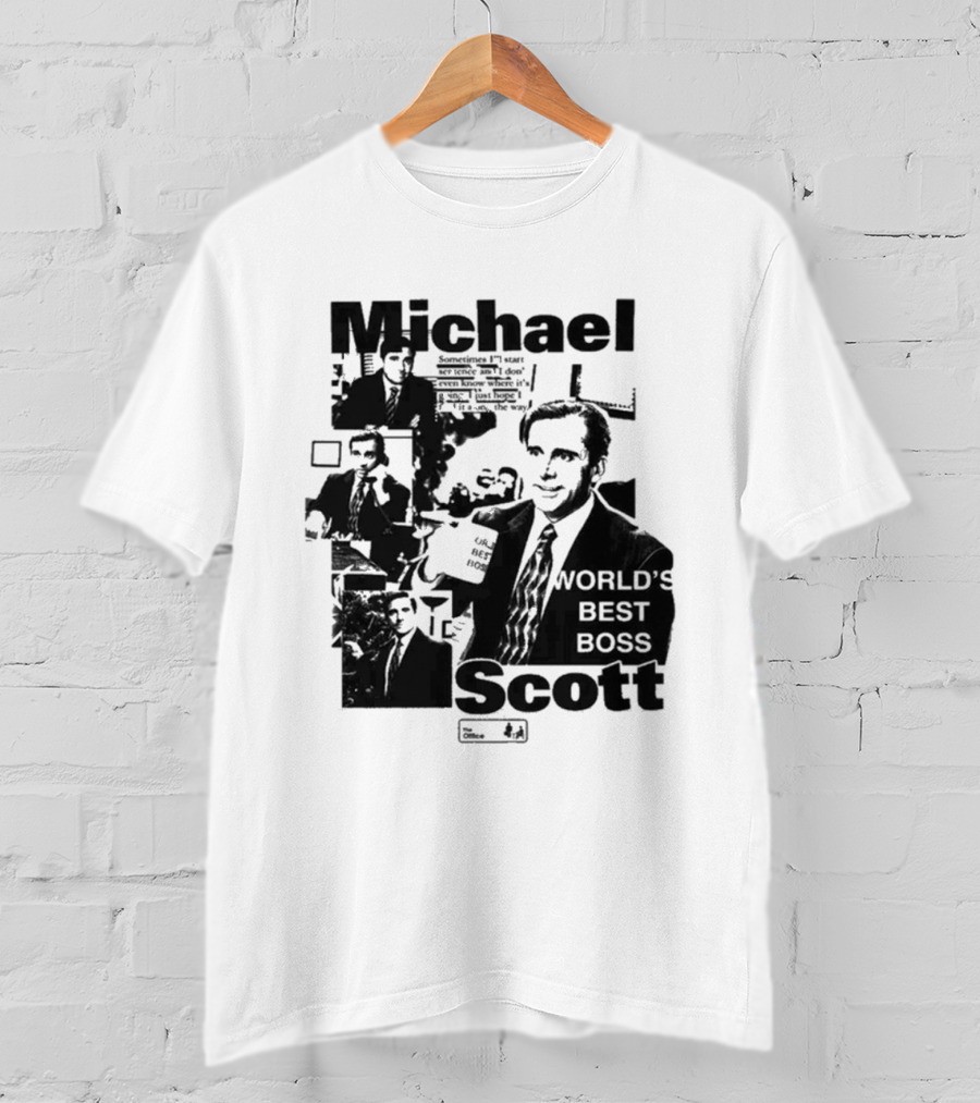 Michael Scott World's Best Boss The Office Iconic TV Comedy T-Shirt
