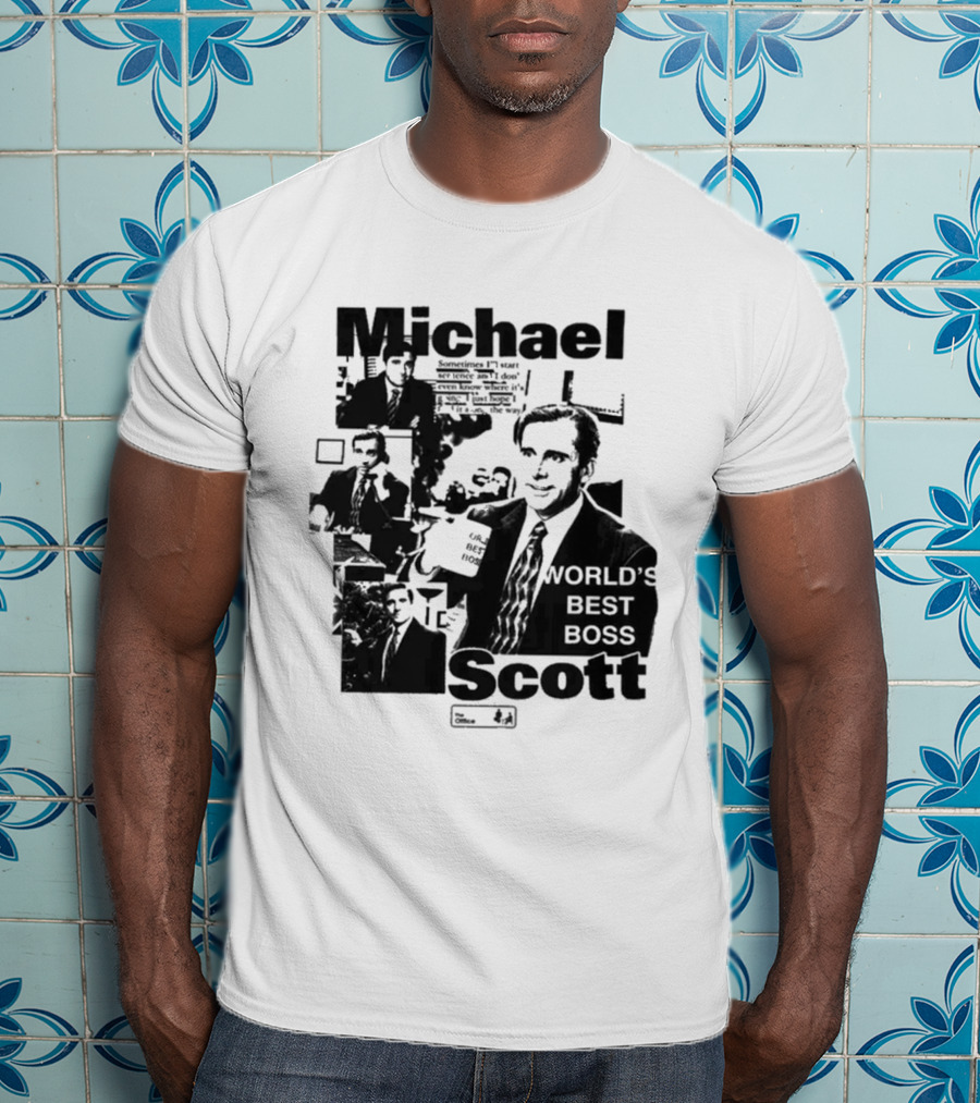Michael Scott World's Best Boss The Office Iconic TV Comedy T-Shirt