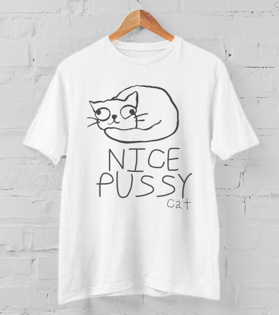 Nice Pussy Cat Drawing T-Shirt