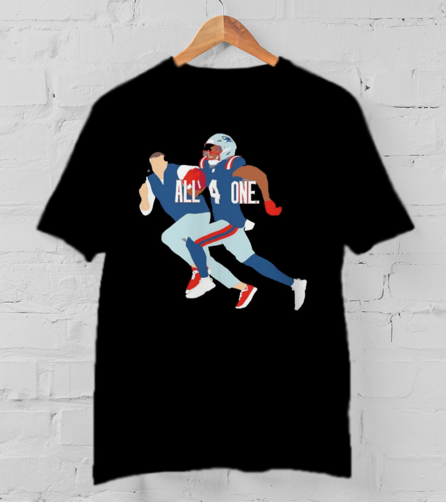All 4 One New England Patriots Mike Vrabel Antonio Gibson Football T-Shirt