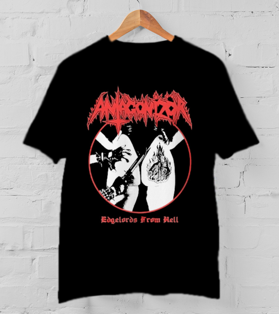 Antagonizör Edgelords From Hell Metal Band Aesthetic T-Shirt