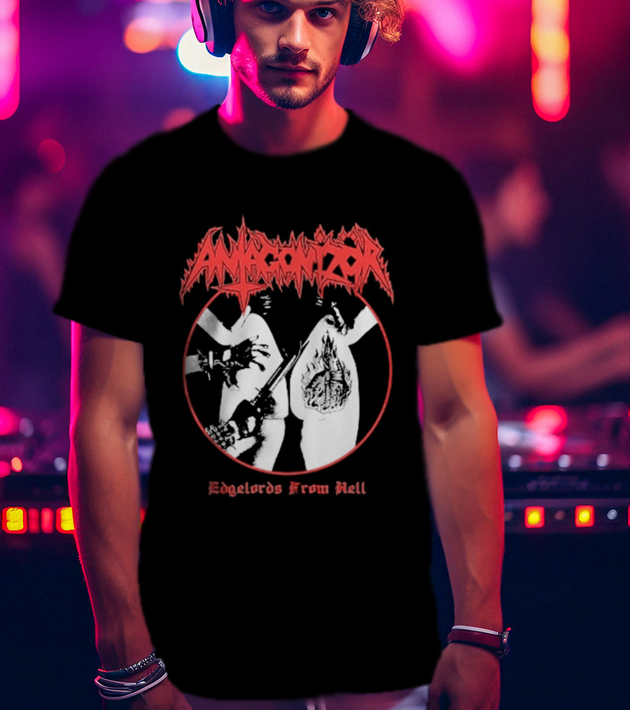 Antagonizör Edgelords From Hell Metal Band Aesthetic T-Shirt