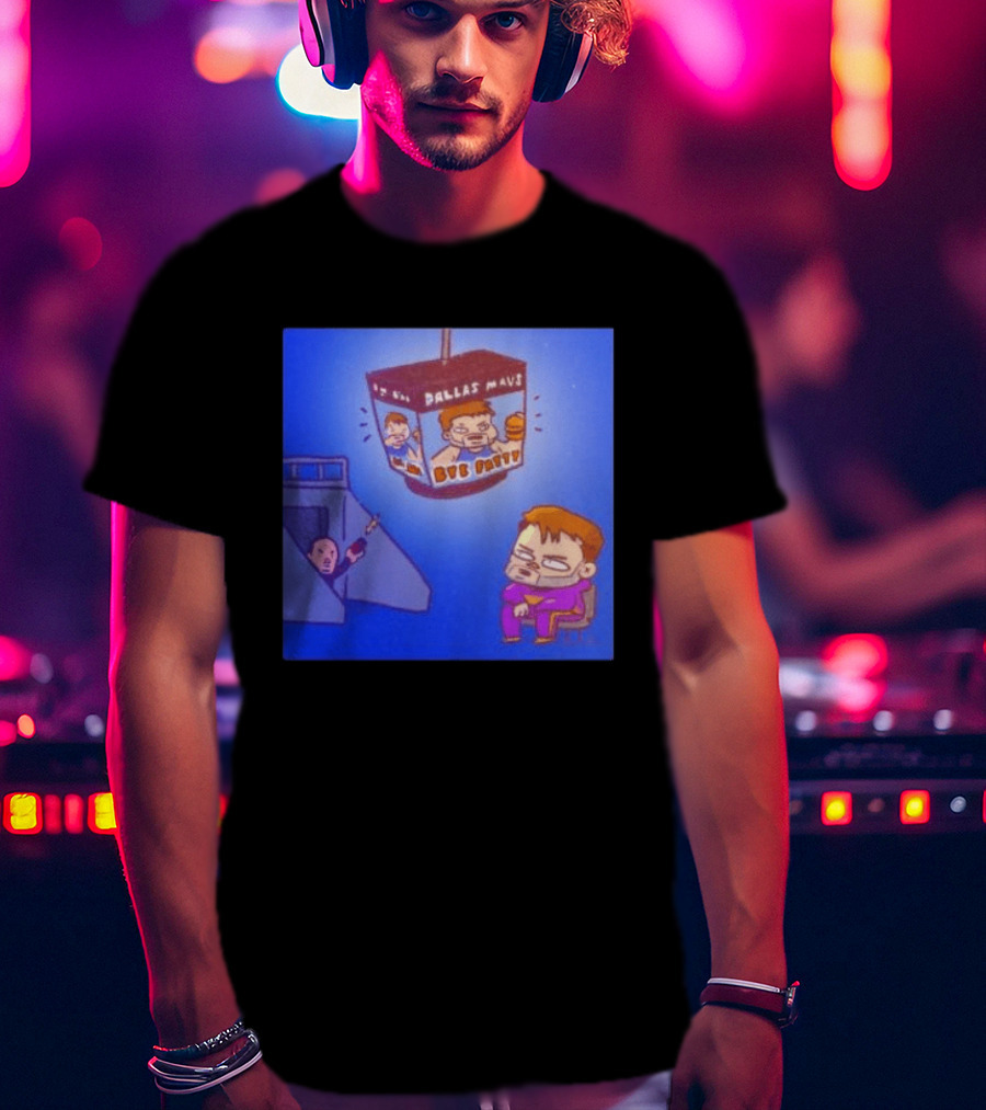 Dallas Mavs Bye Fatty Luka Doncic Emotional Cartoon Decor T-Shirt