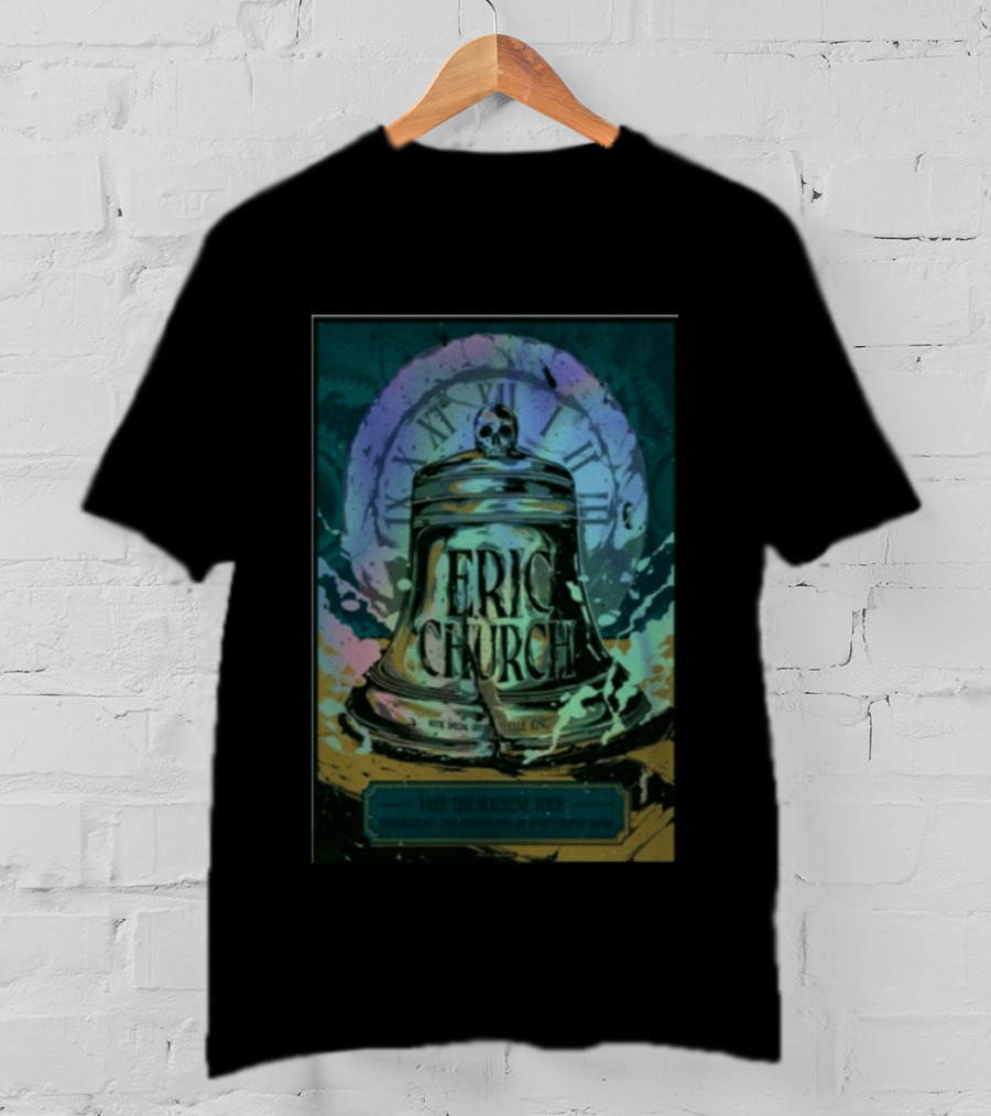Eric Church Free The Machine Tour Philadelphia 2025 Independence Bell T-Shirt