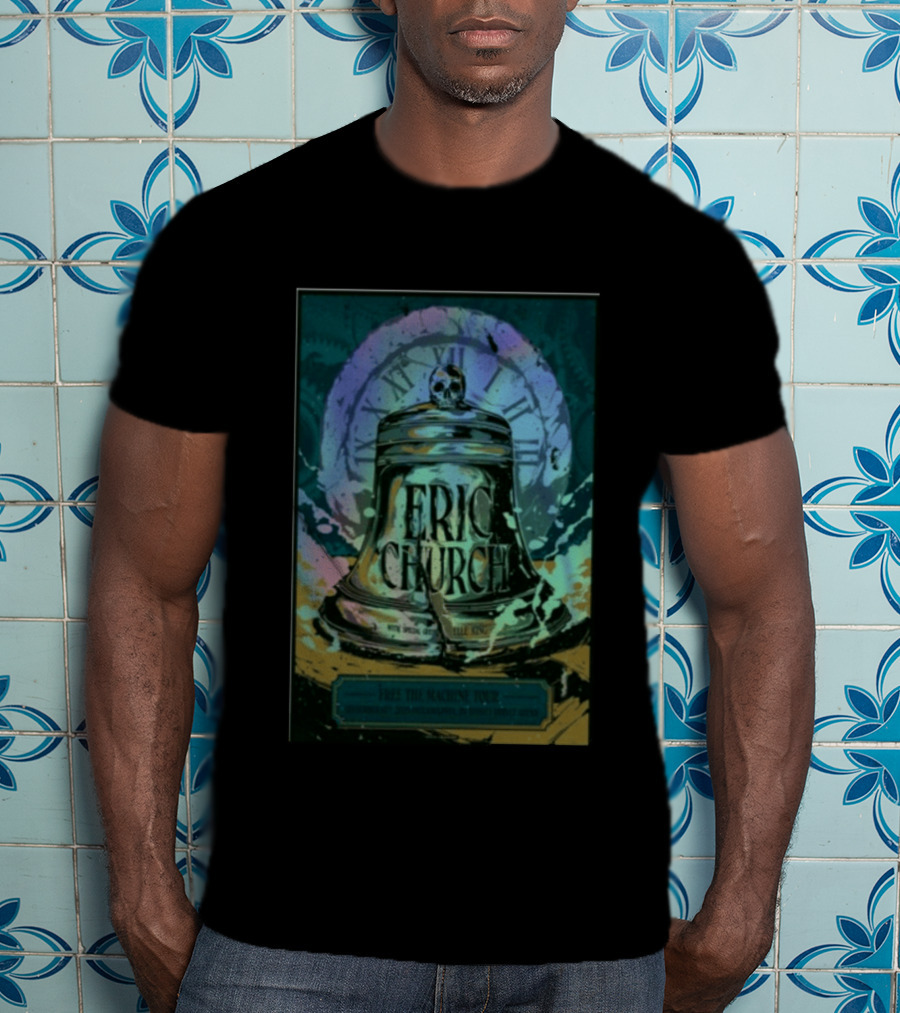 Eric Church Free The Machine Tour Philadelphia 2025 Independence Bell T-Shirt