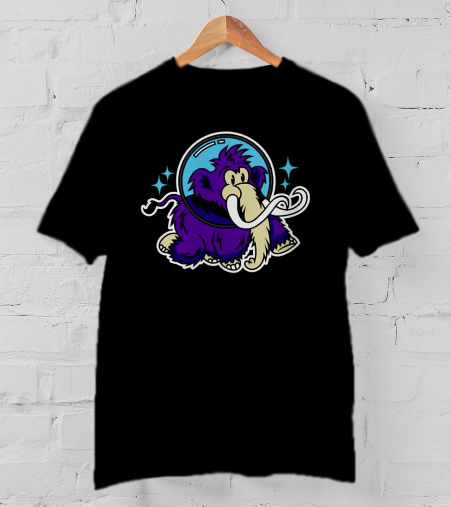 Erie Seawolves Moon Mammoths Retro Space T-Shirt