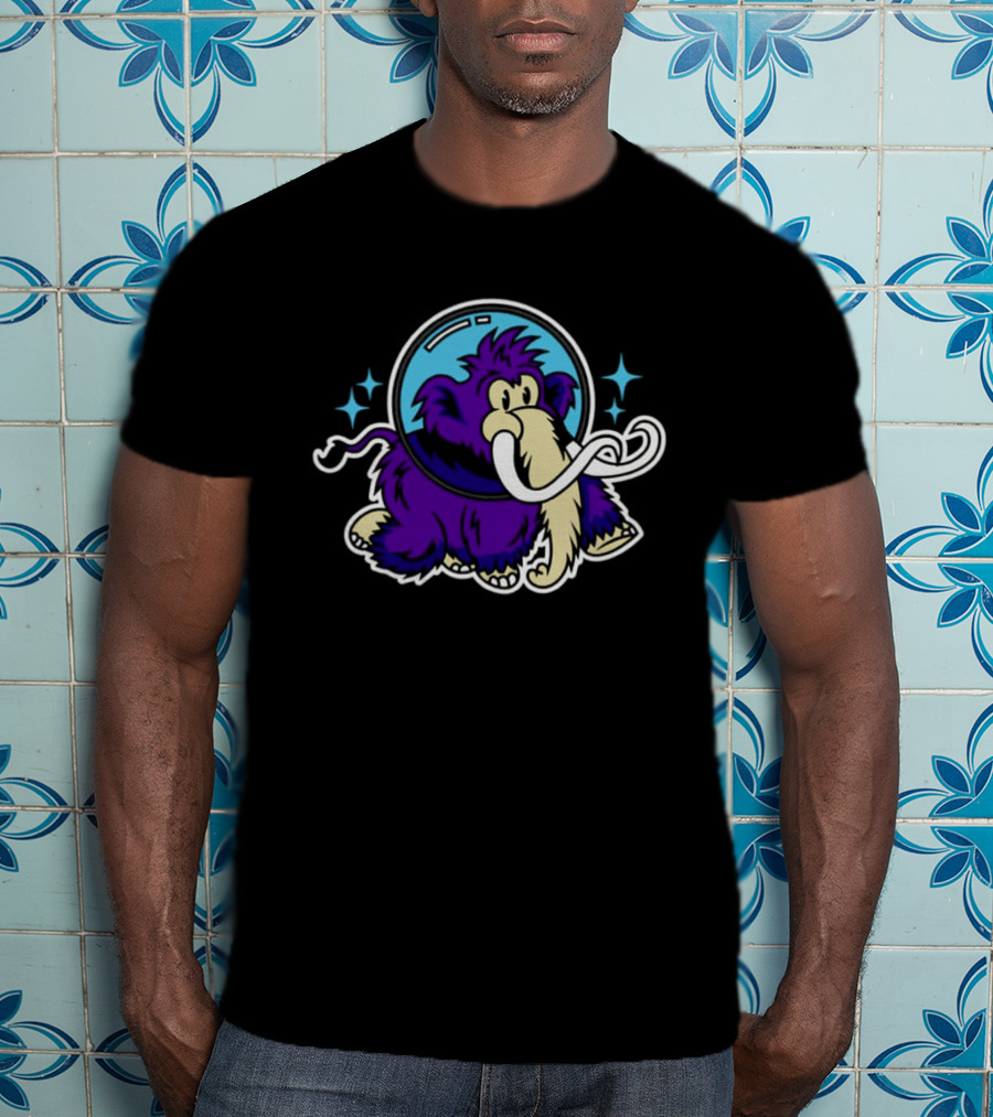 Erie Seawolves Moon Mammoths Retro Space T-Shirt