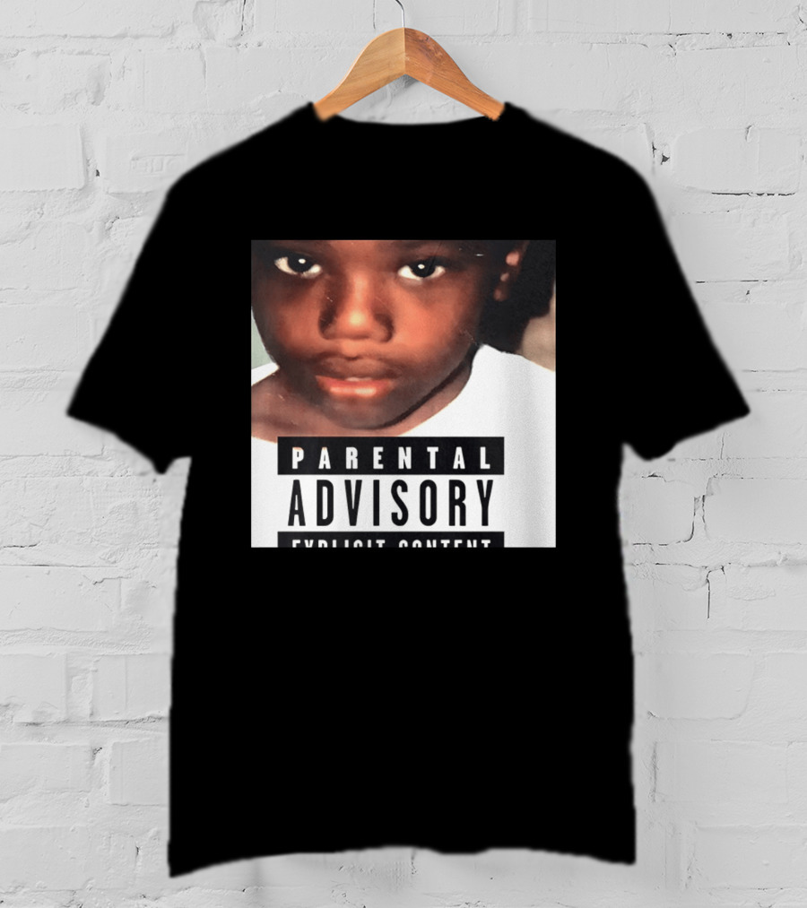 Parental Advisory Explicit Content Young Boy Image T-Shirt