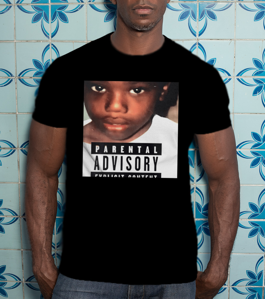 Parental Advisory Explicit Content Young Boy Image T-Shirt